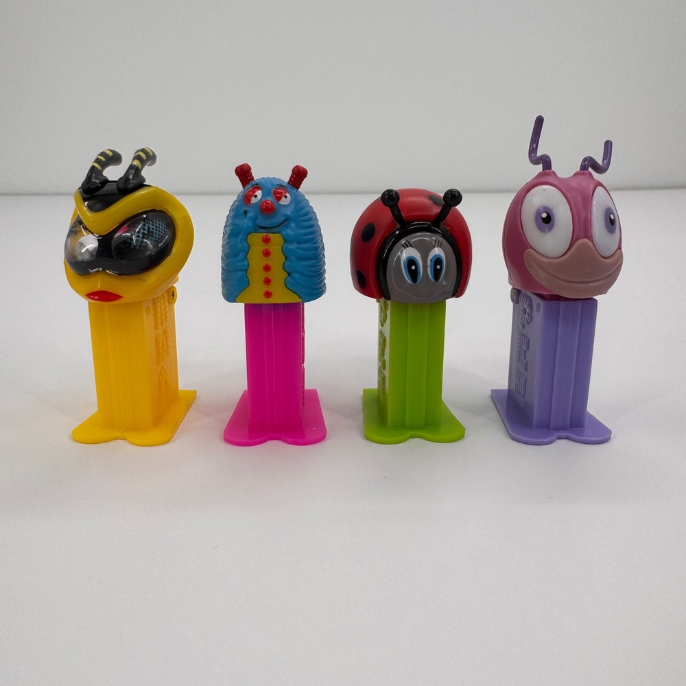 PEZ Bugz‎ Vintage Mini Party Favors Set of 4 Candy Dispensers 2000s